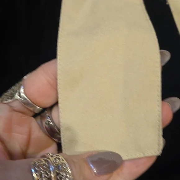 J. Crew Black Ruffle Mock Neck Velvety Tank Blouse With Accent Bow - Picture 5 of 9